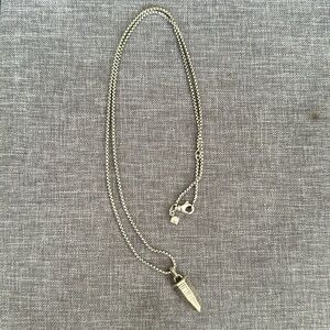 David Yurman 925 Sterling Silver box chain with Crystal Amulet | 1.7mm |